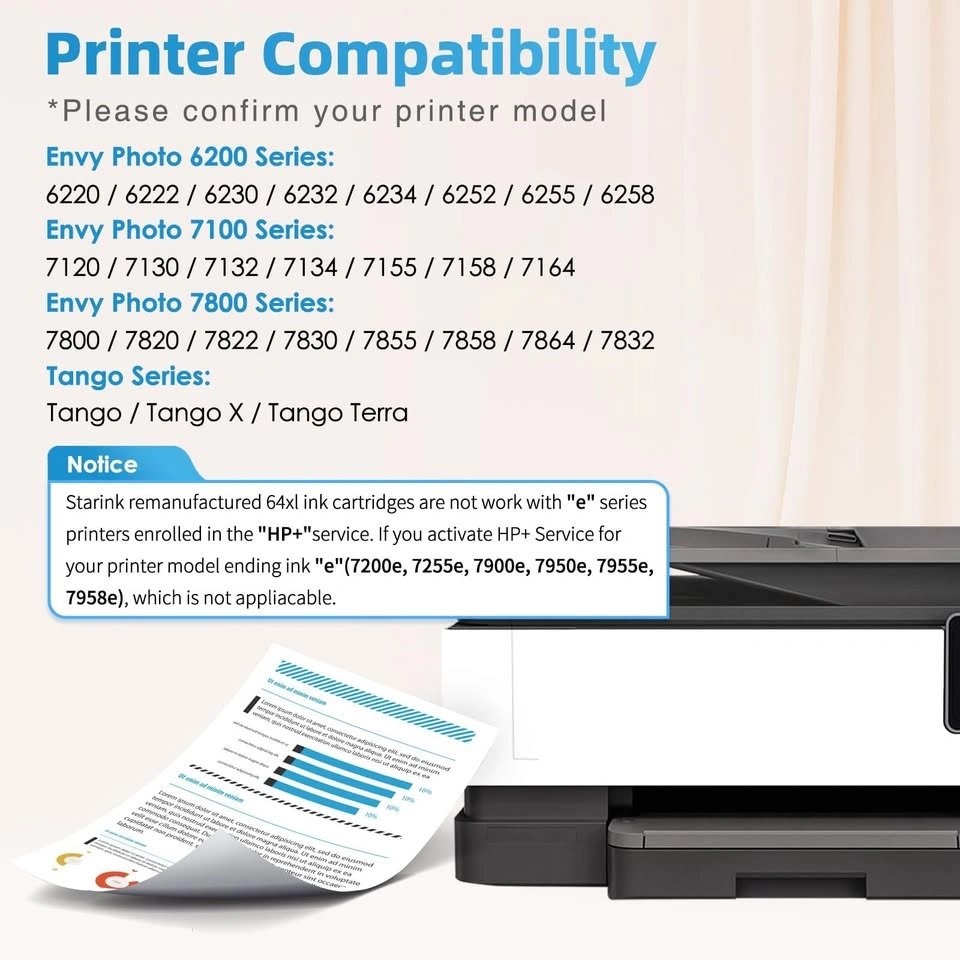 Ink 64XL High Yield Black & Color Ink Cartridges w/ Chip - photo 2