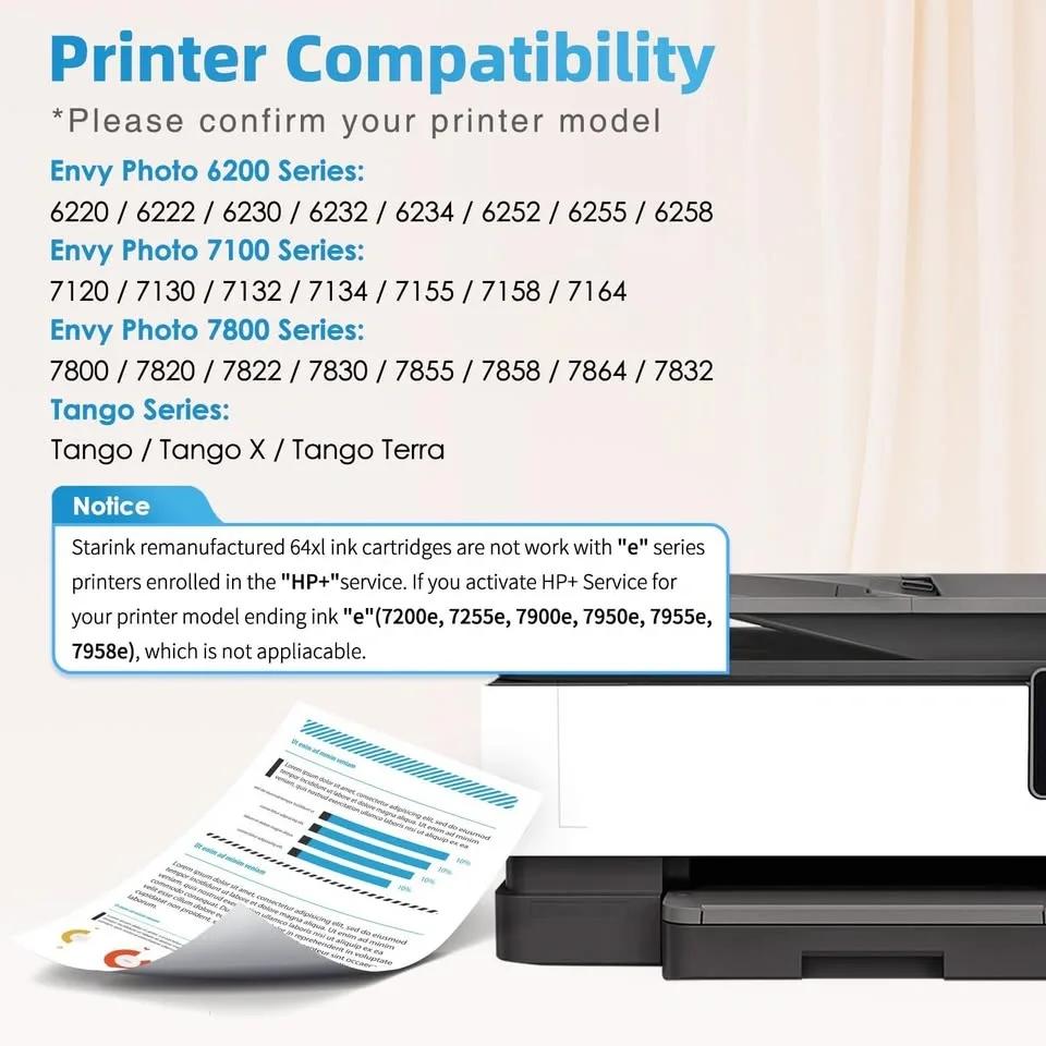 Ink 64XL High Yield Black & Color Ink Cartridges w/ Chip - photo 2