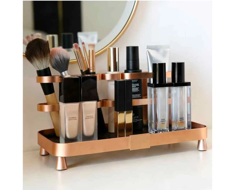 Toothbrush Holder for Bathroom Countertop 5 Metal Slots Toothpas