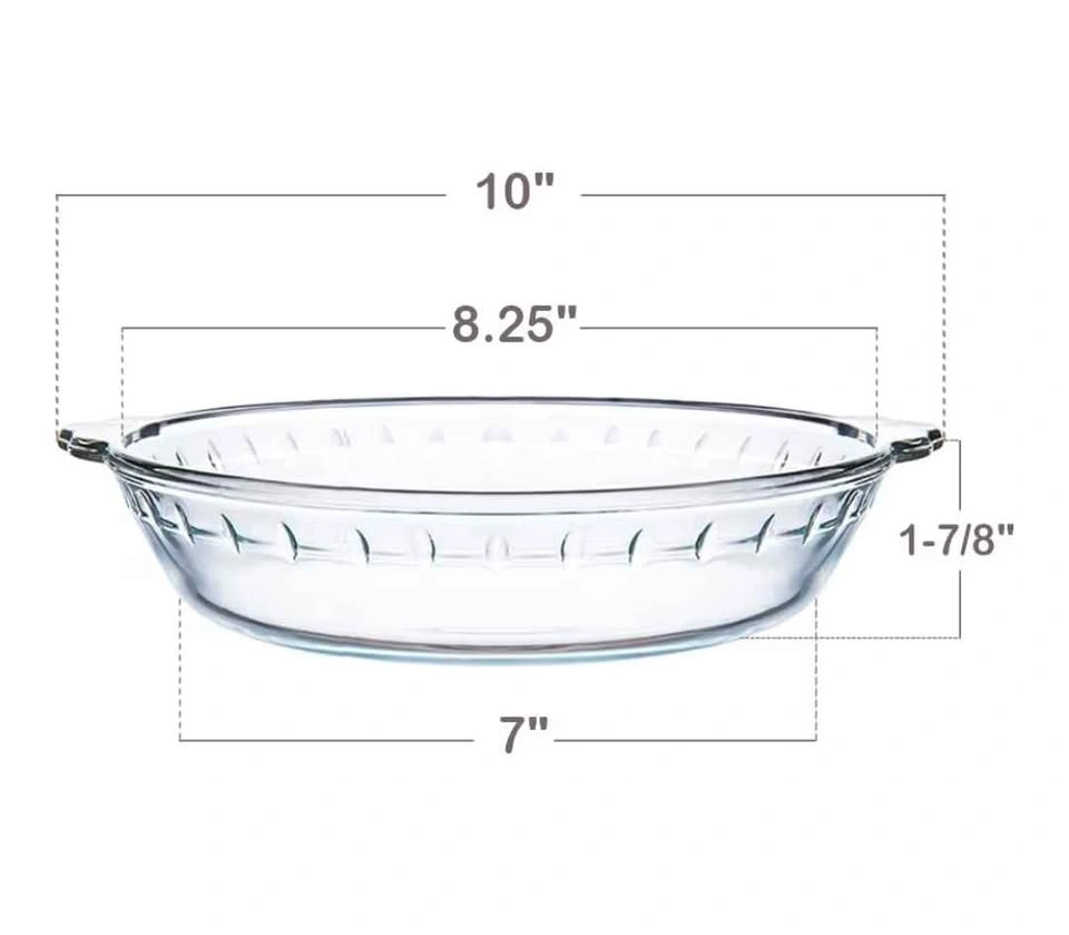 Kingrol 3 Pack Glass Pie Plates with Handles, 9 Inches - photo 2