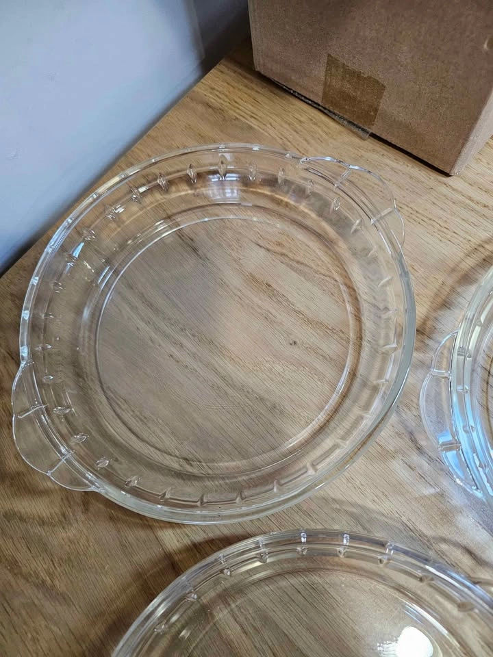 Kingrol 3 Pack Glass Pie Plates with Handles, 9 Inches - photo 4