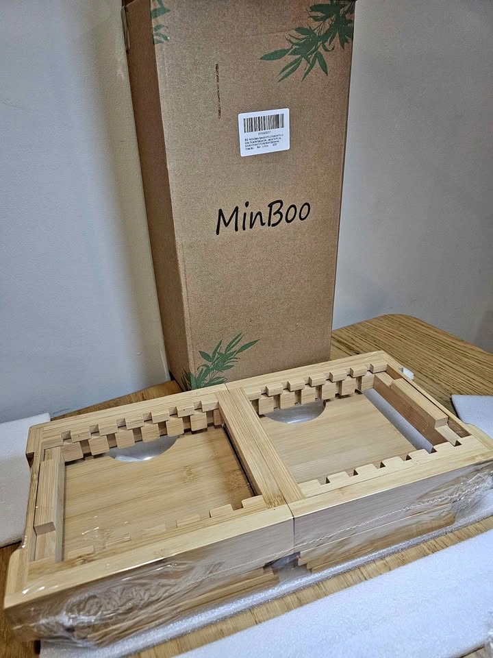 MinBoo Bamboo Expandable Pot Lid Organizer