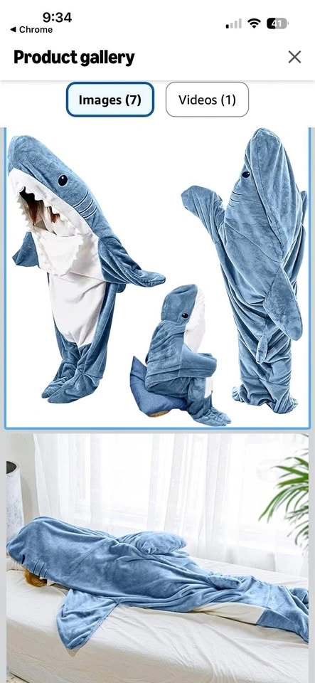 Shark onesie medium