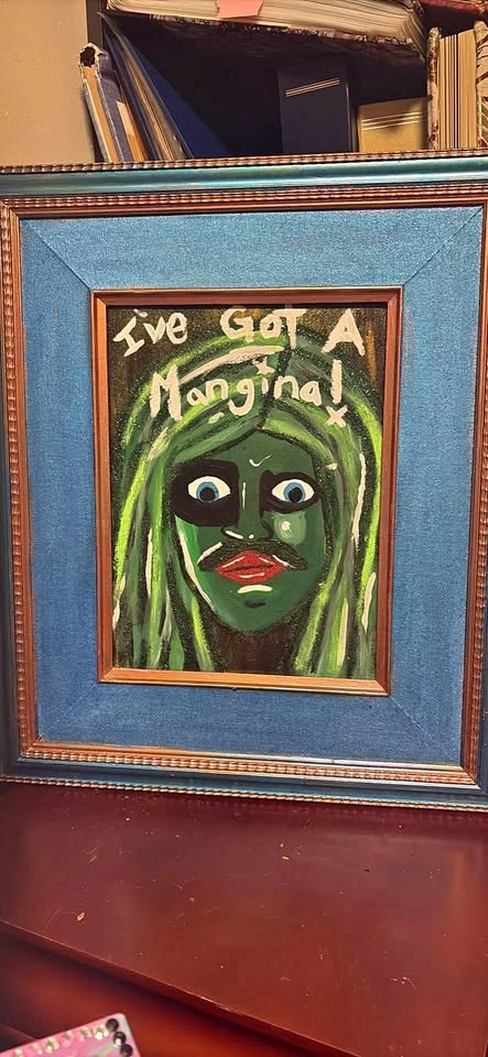 Old Greg portrait and frame