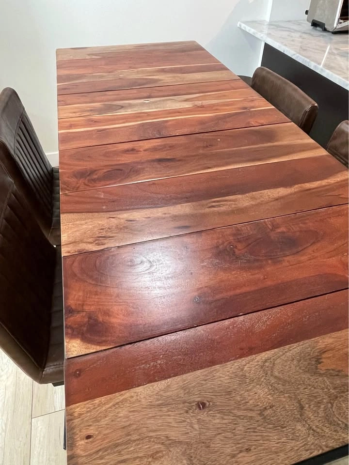 Wazo Solid Acacia Wood Dining Table + 4 Chairs - photo 2