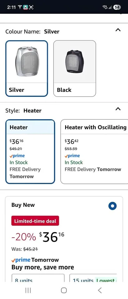 Amazon Basics Ceramic Space Heater