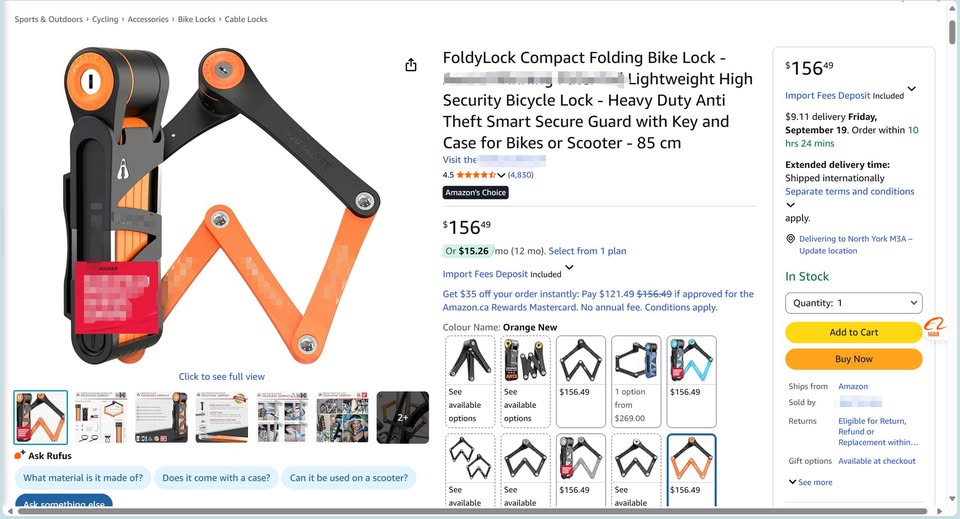 WEST BIKING Folding Bike & E-Bike Anti-Theft Lock $75 - photo 3