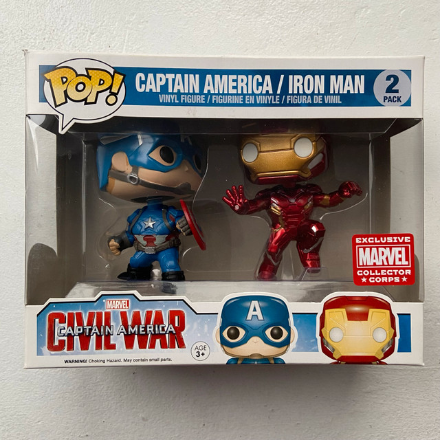 Funko Pop! Marvel Civil War Captain America & IronMan 2-Pack C