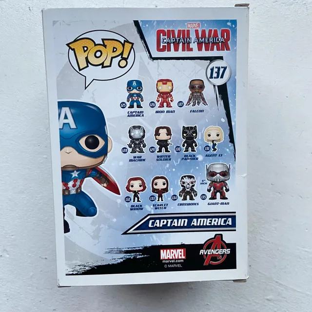 Funko Pop! #137 Captain America Civil War Game Stop Exc image indicator(3)