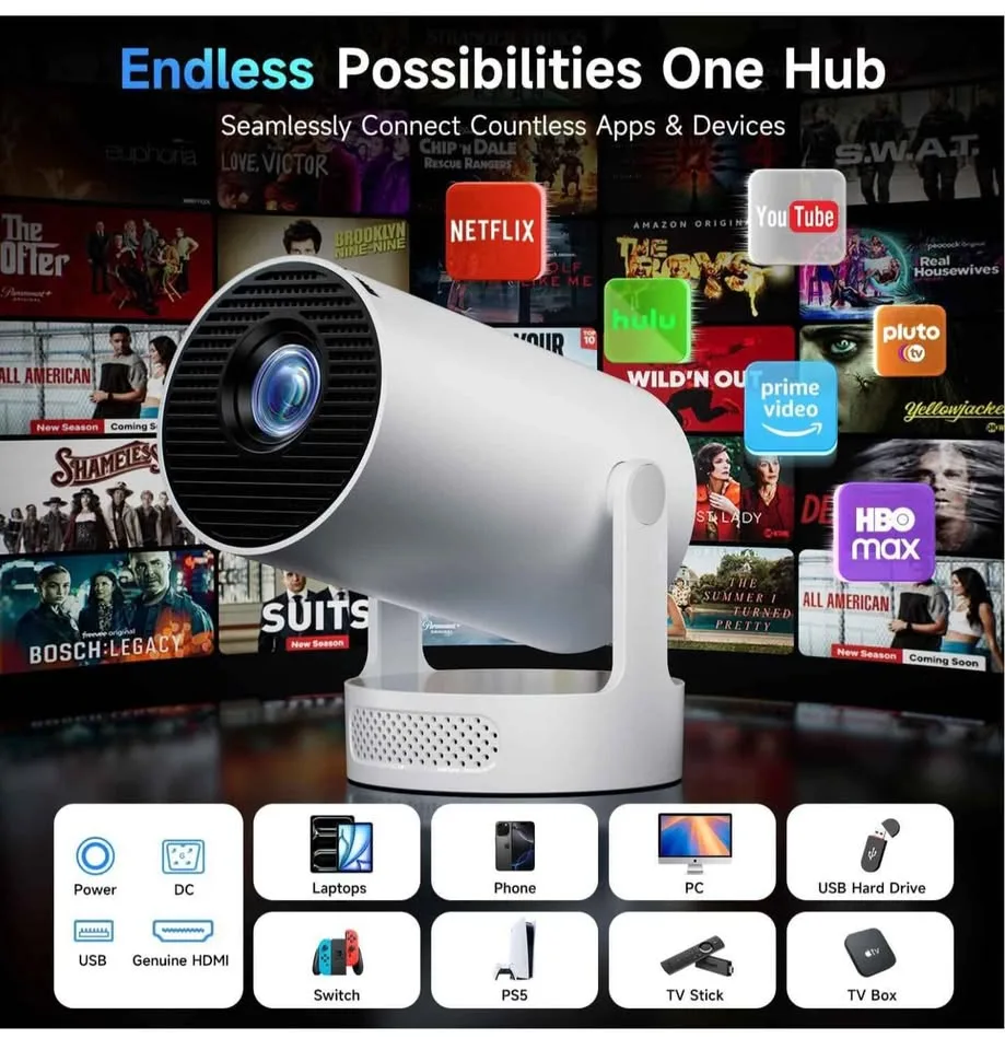 Kimwood Projector with Upgraded HiFi Speaker image indicator(3)