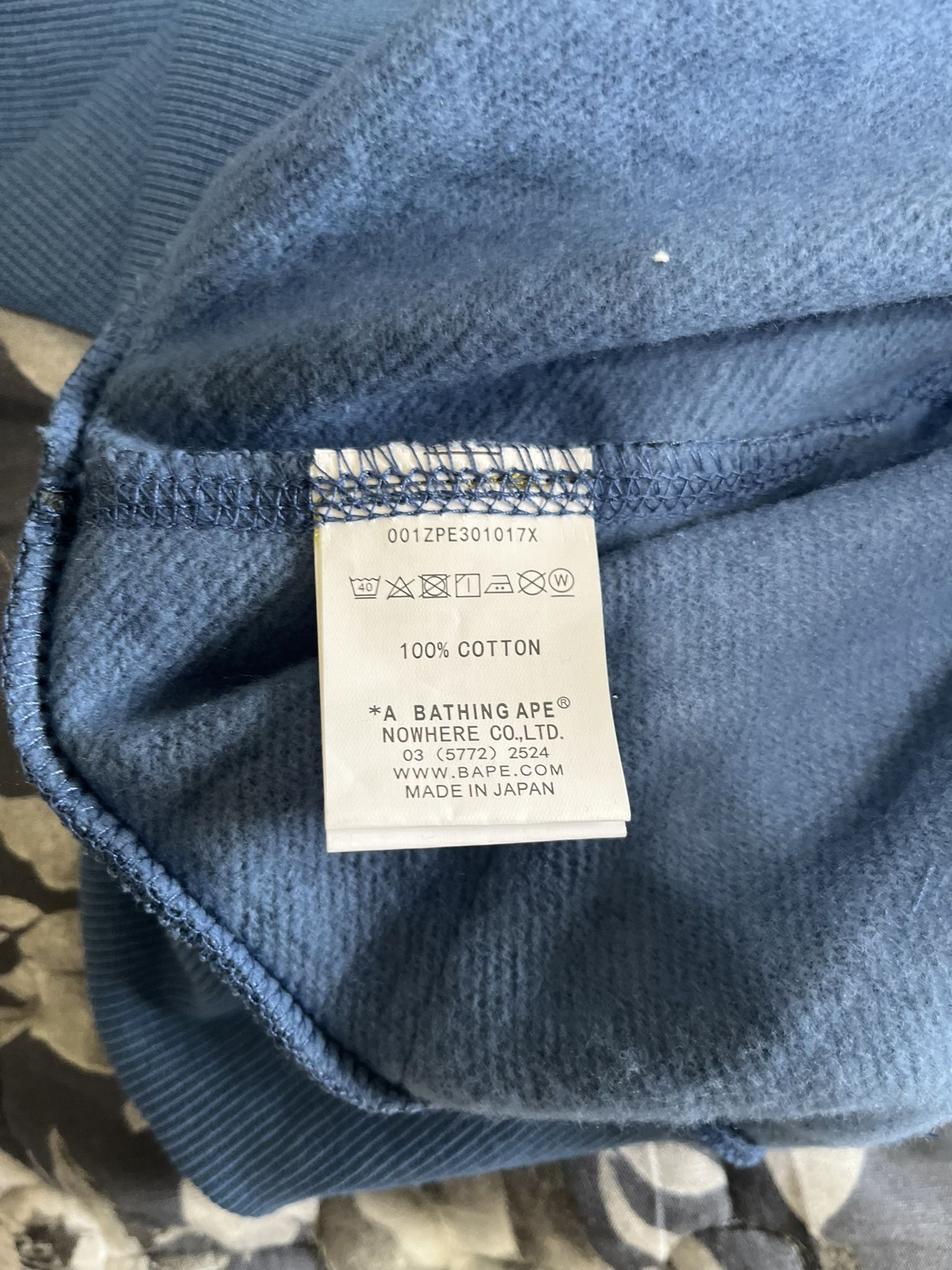 Bape Blue Zip Up - Sizes M & L - photo 5