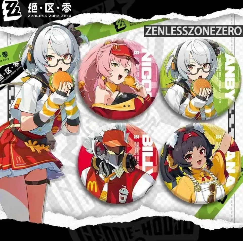 McDonald’s × Zenless Zone Zero Badge Set (4 pcs) - photo 2