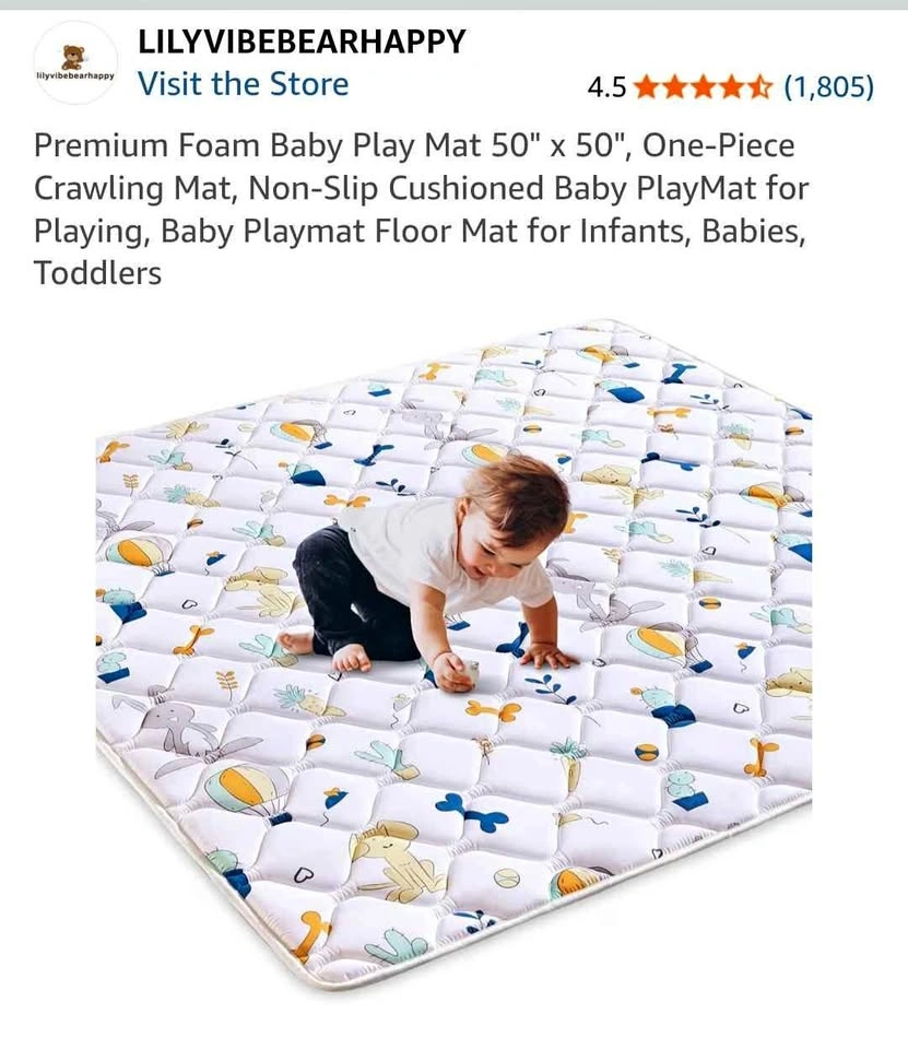 Baby foam play mat + IKEA drying rack + laundry hamper