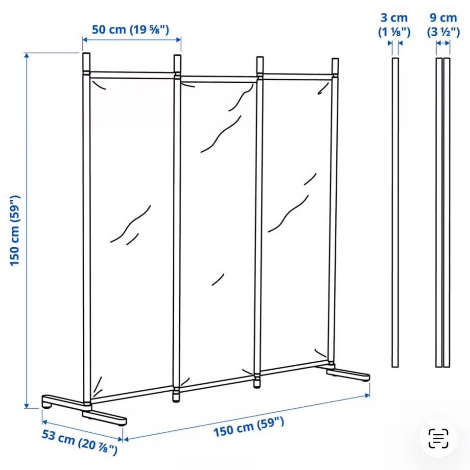 IKEA GLAMBERGET Room Divider - Pine/Beige - Excellent Condition - photo 4
