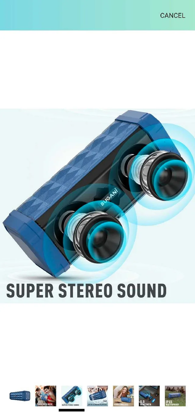 Wireless Bluetooth Speaker Bugani Brand thumbnail