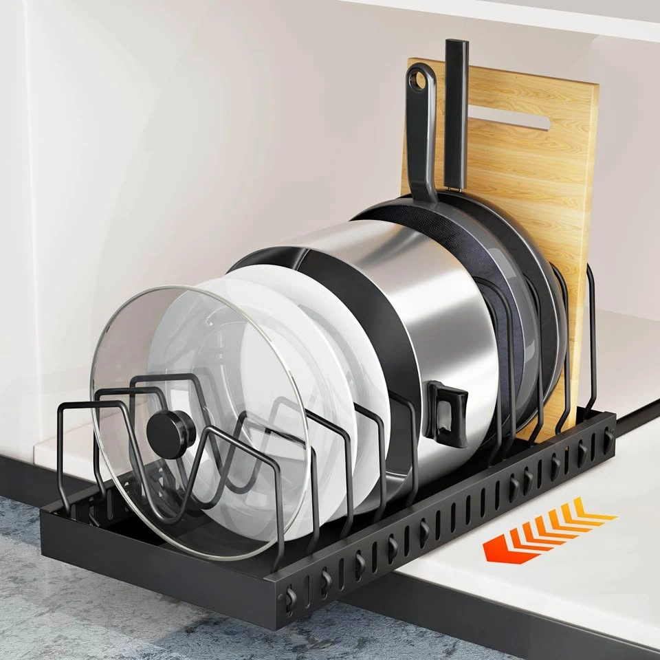 Sliding Cabinet Organizer Shelf – Kitchen Storage Rack – New