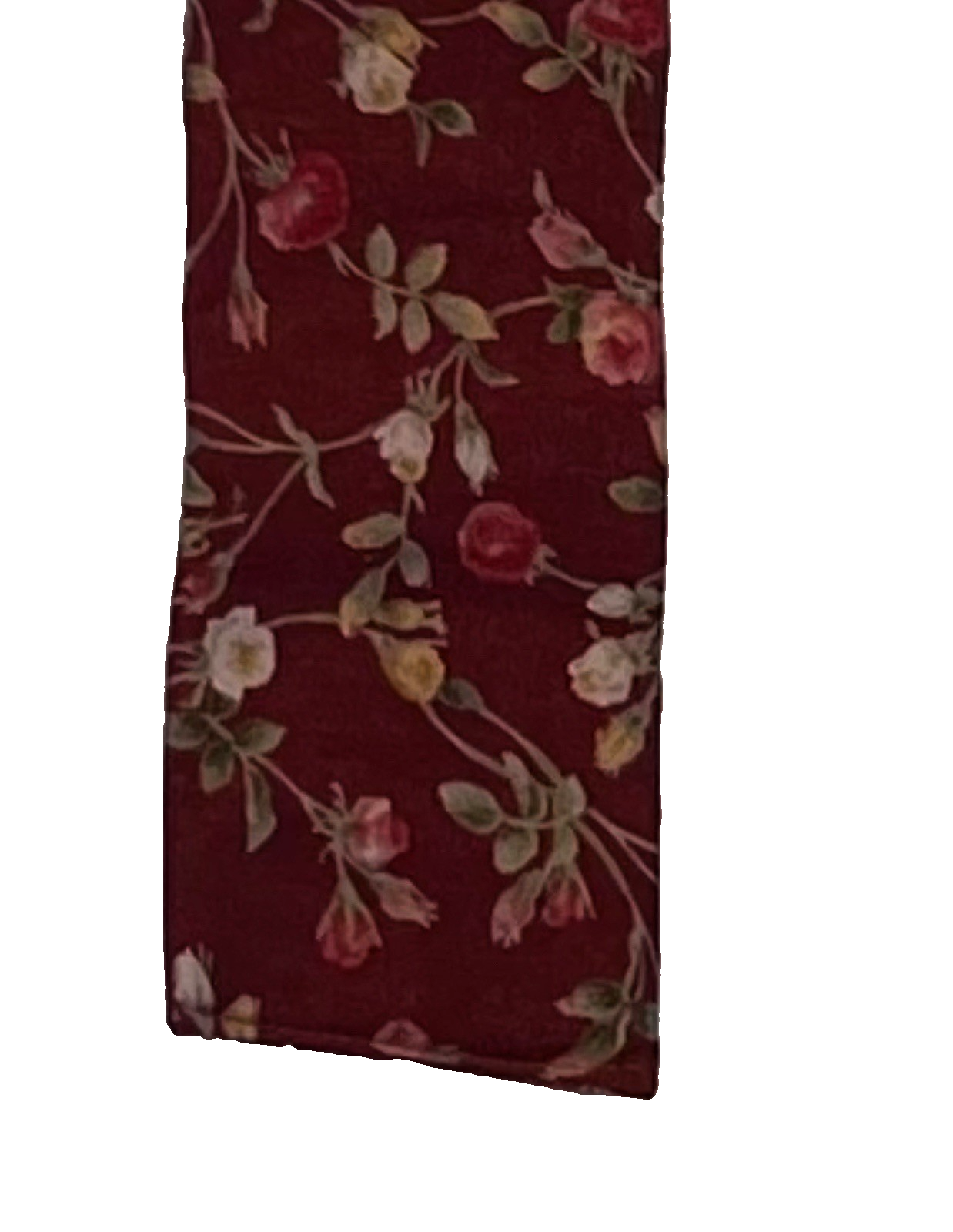 the Hill-side Men's Tie - Maroon Roses - Cotton