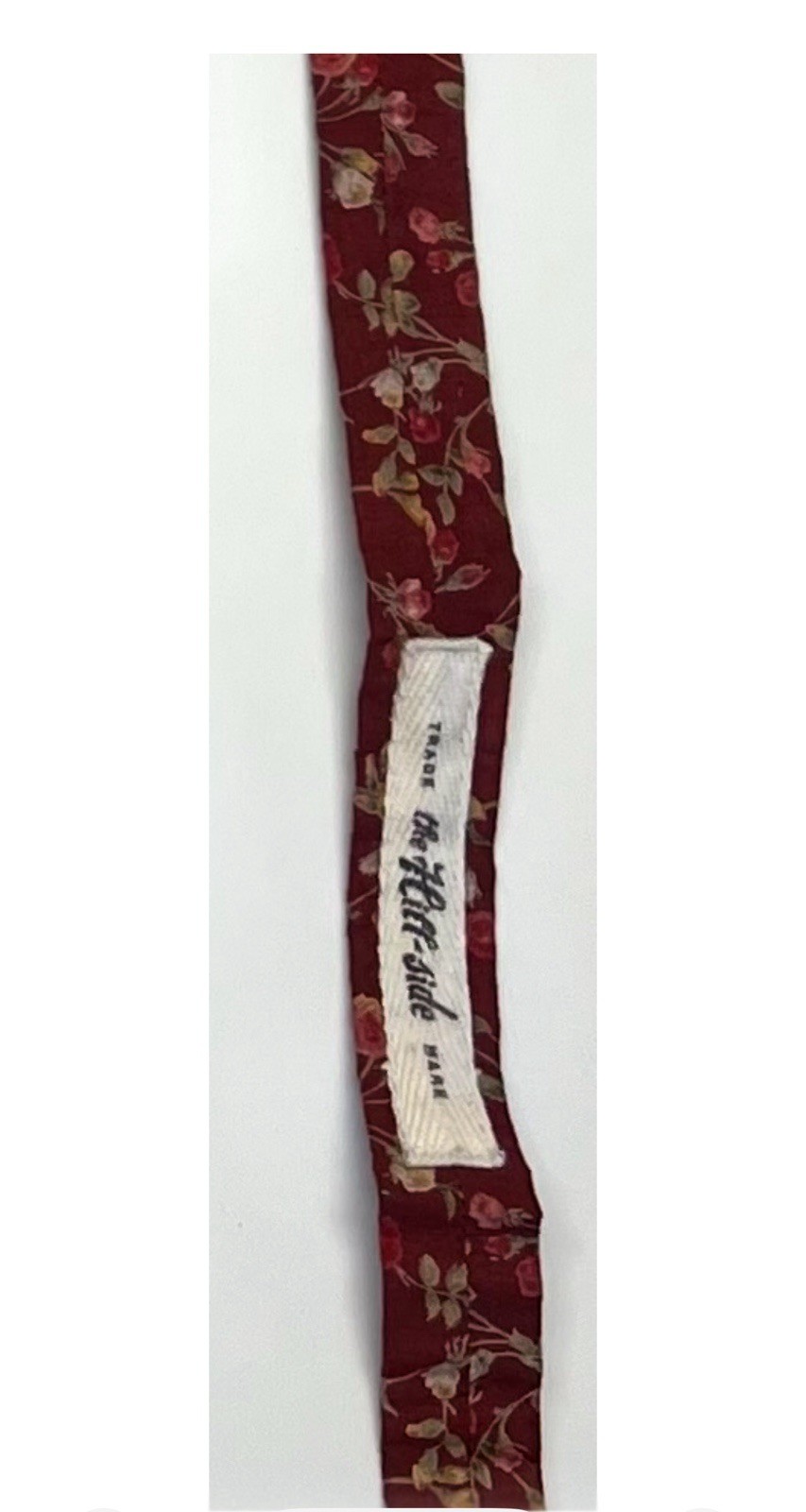 the Hill-side Men's Tie - Maroon Roses - Cotton - photo 2