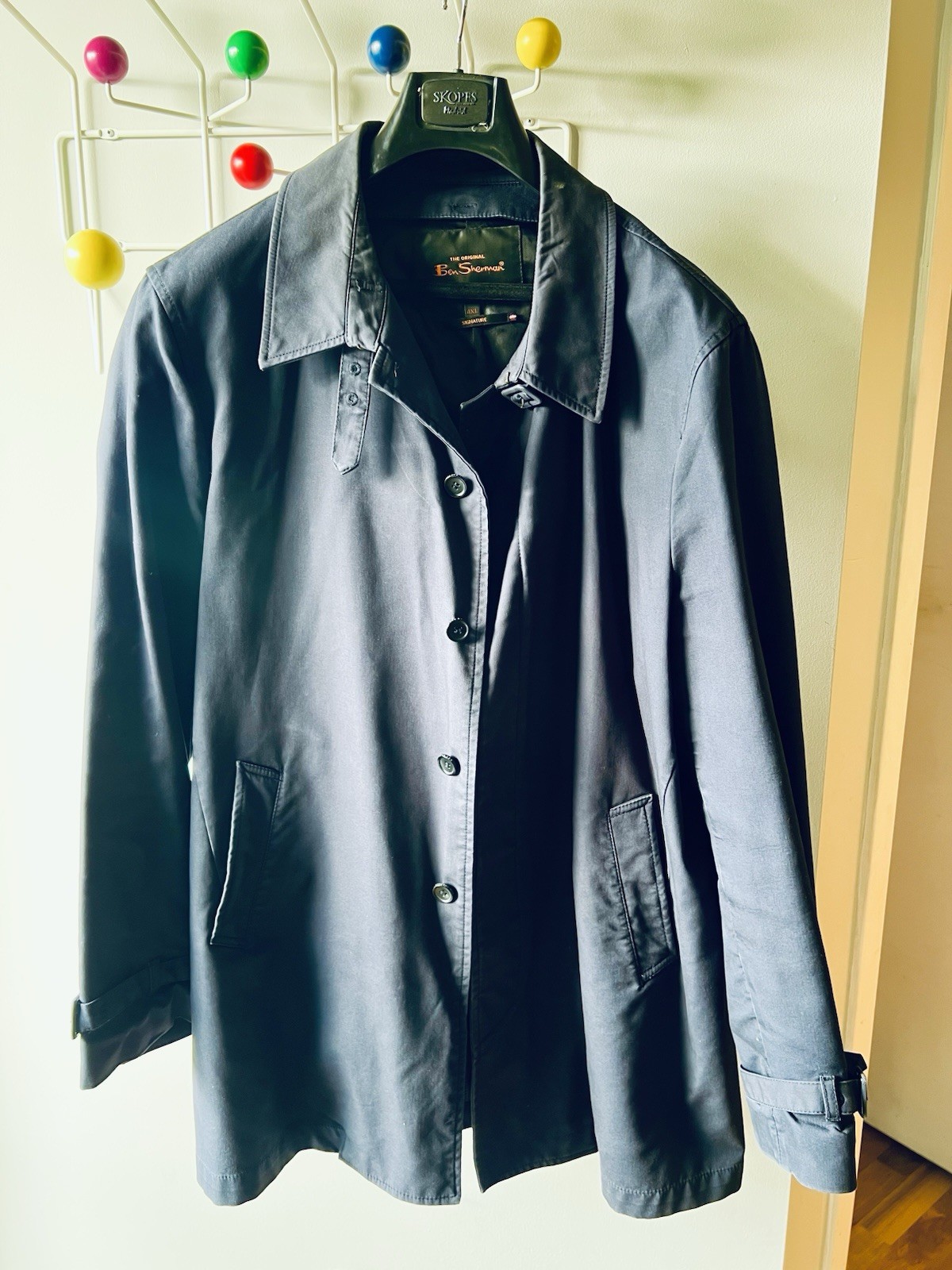 Pre-owned Ben Sherman Men's Navy Trench Coat