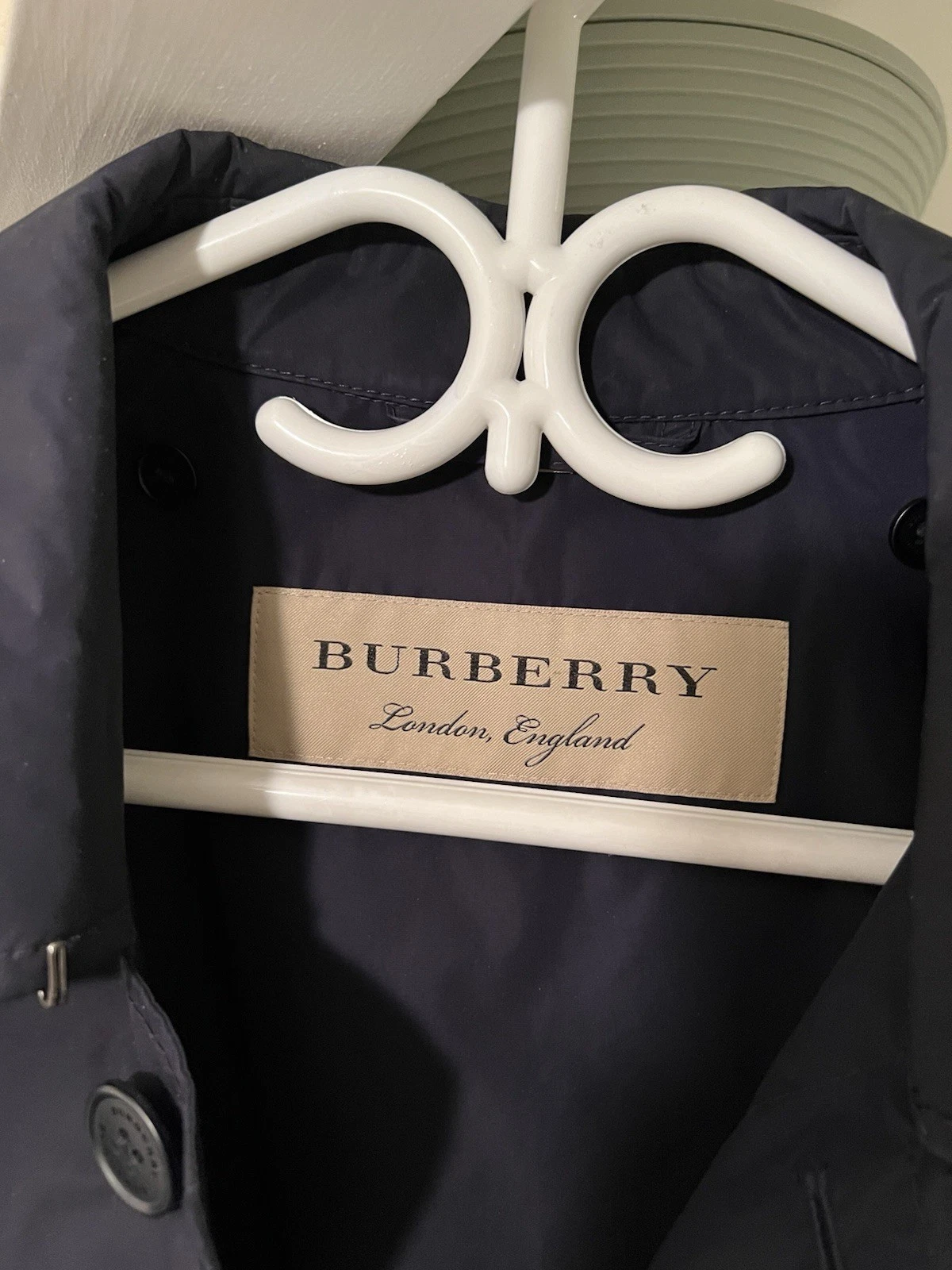 Burberry London Navy Trench Coat with Removable Tartan Liner - photo 4