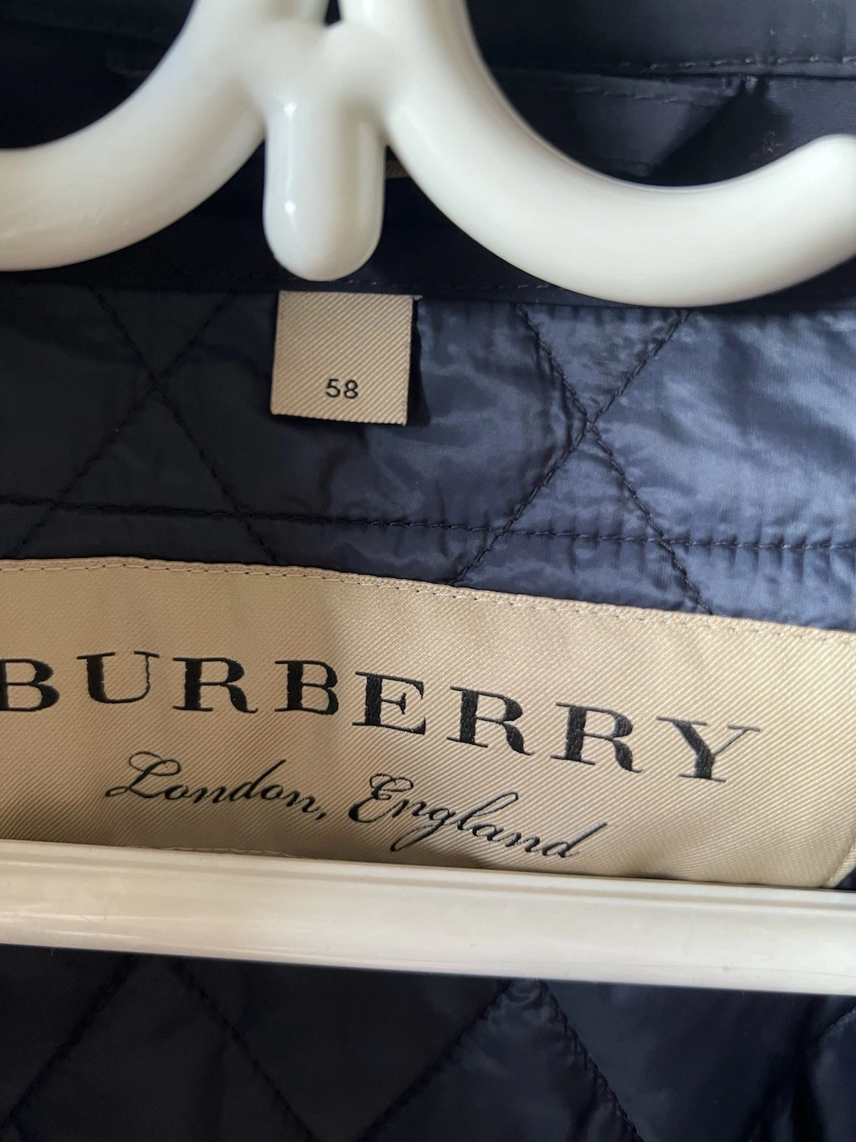 Burberry London Navy Trench Coat with Removable Tartan Liner - photo 5