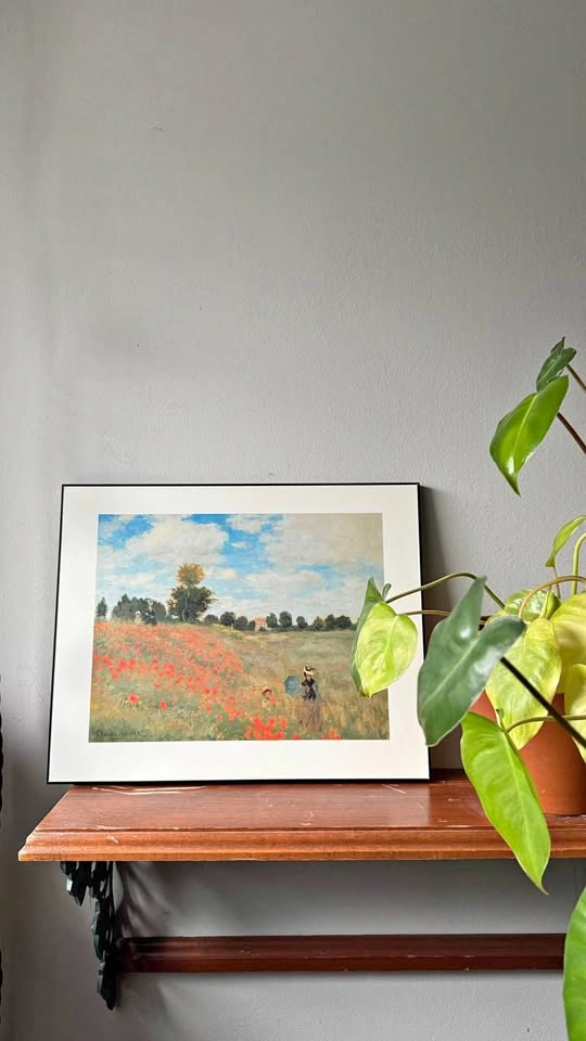 Monet "The Poppy Field near Argenteuil" Reproduction - Plaque Mo