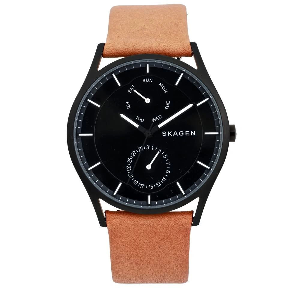 Skagen Holst Multifunction 40mm Black Dial & Brown Band Quartz W