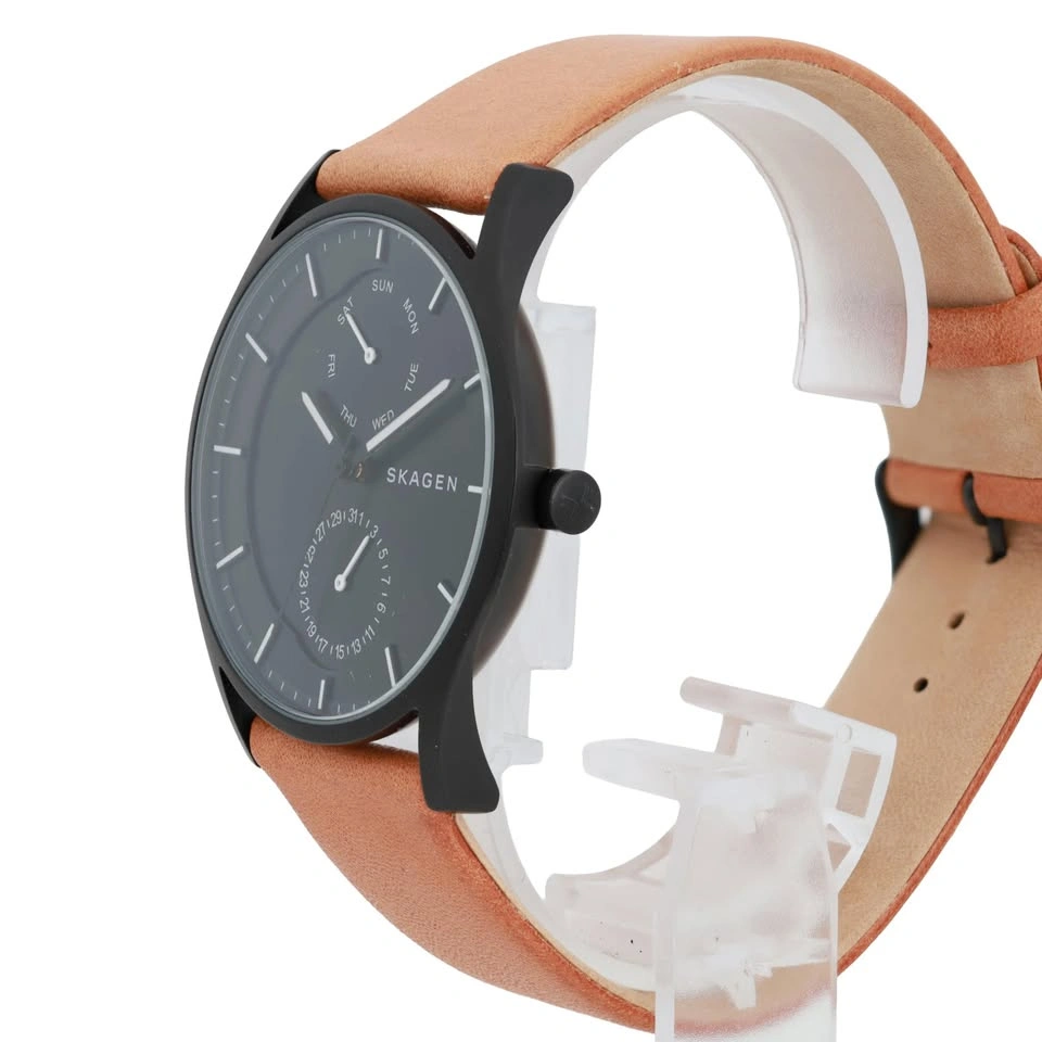 Skagen Holst Multifunction 40mm Black Dial & Brown Band Quartz W - photo 2