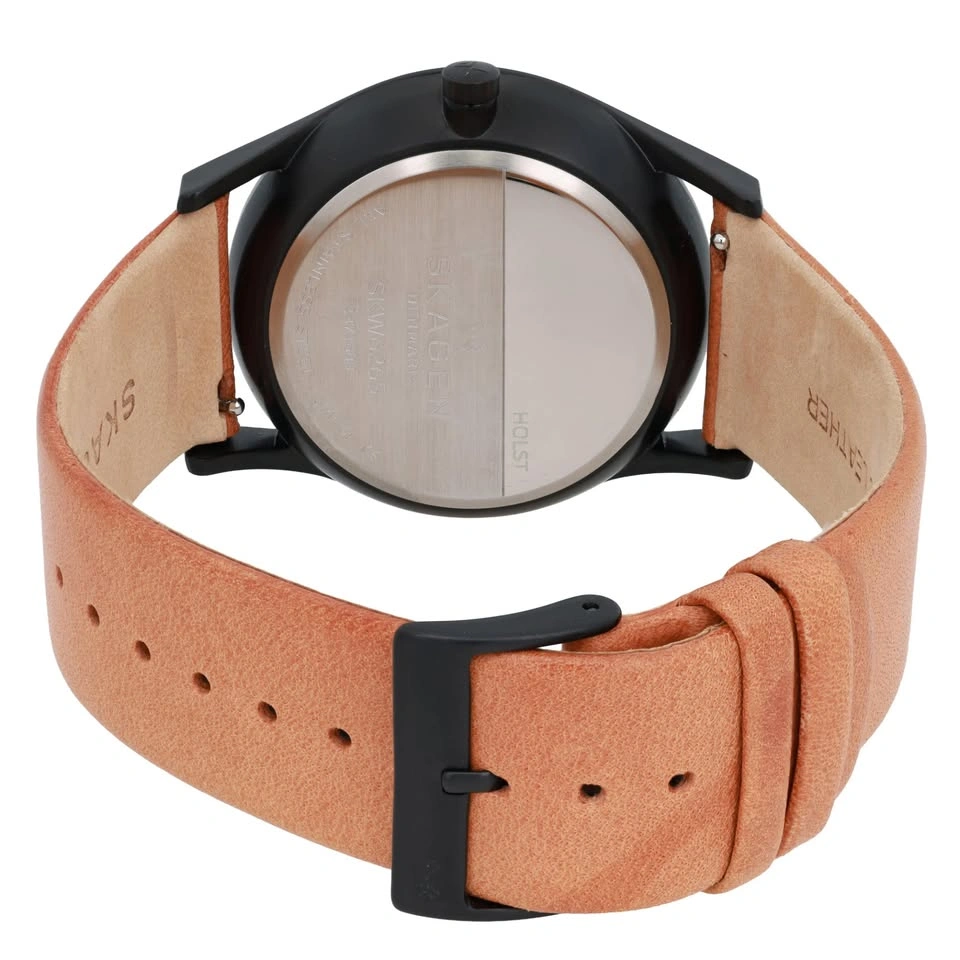 Skagen Holst Multifunction 40mm Black Dial & Brown Band Quartz W - photo 3
