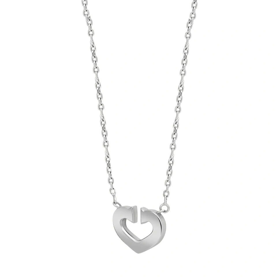 Cartier C Heart De Cartier Pendant Necklace 18K White Gold 16.5 - photo 2