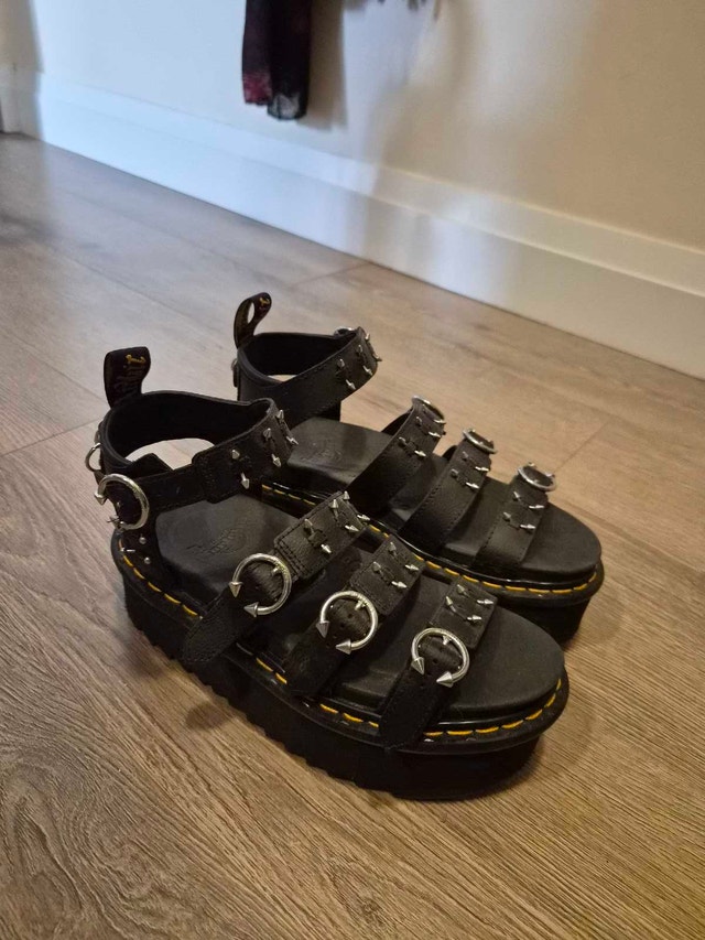 Dr Martens Blaire Piercing Leather Platform Sandals - photo 2
