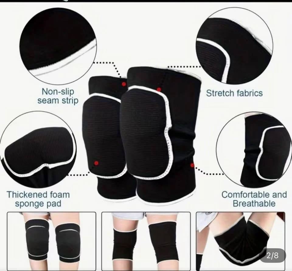 Black Padded Sports Elbow & Knee Pads - photo 3