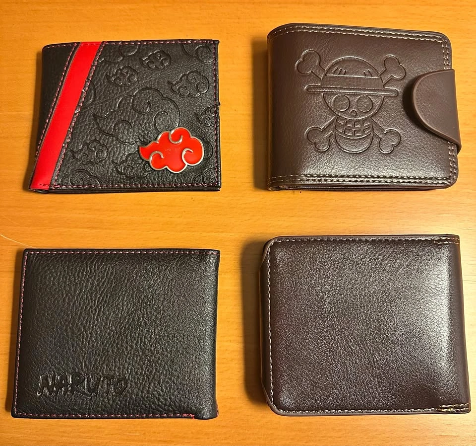 Brand New Leather Animé Wallets - Naruto & One Piece