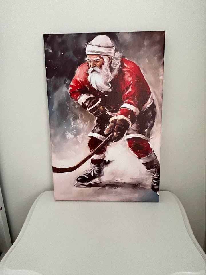Hockey Santa Canvas