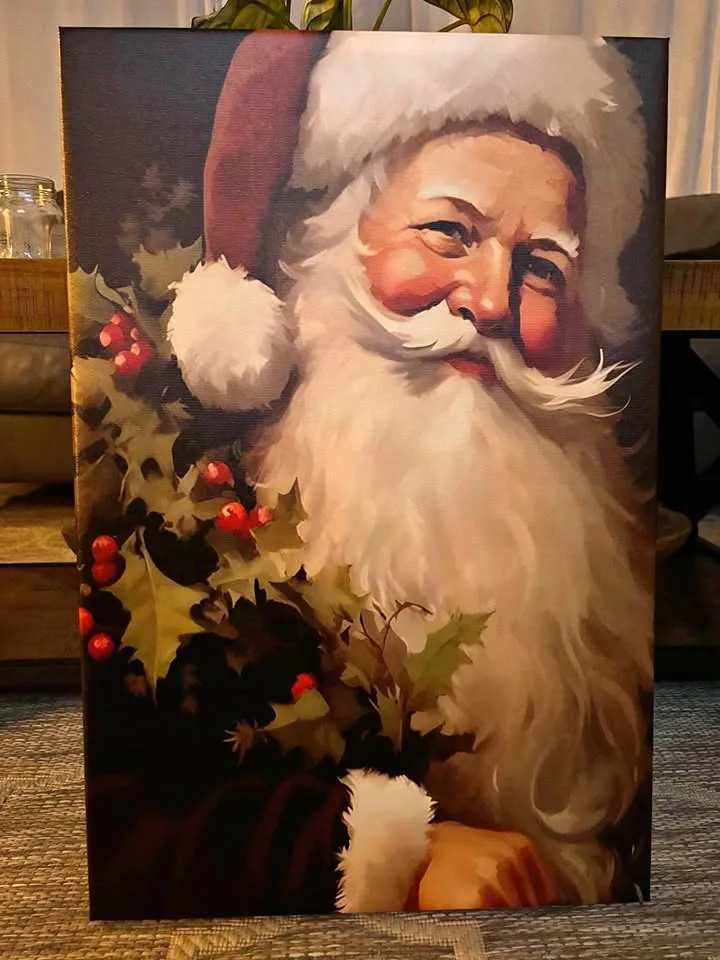 Vintage Style Santa Canvas thumbnail