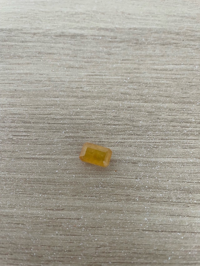 Natural Yellow Sapphire (Pukhraj) ~6 Carat | Step Cut | Bangkok