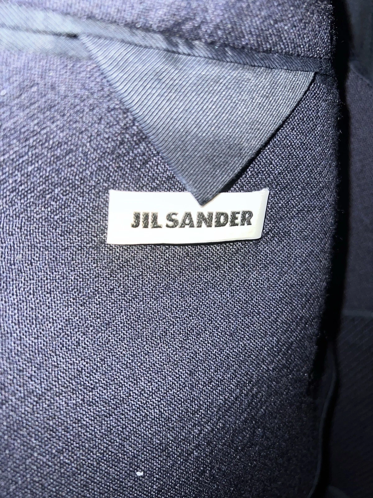 Italian Made Wool Overcoat, Dk Blue, Sz 50, Pre-Owned, Designer - photo 3