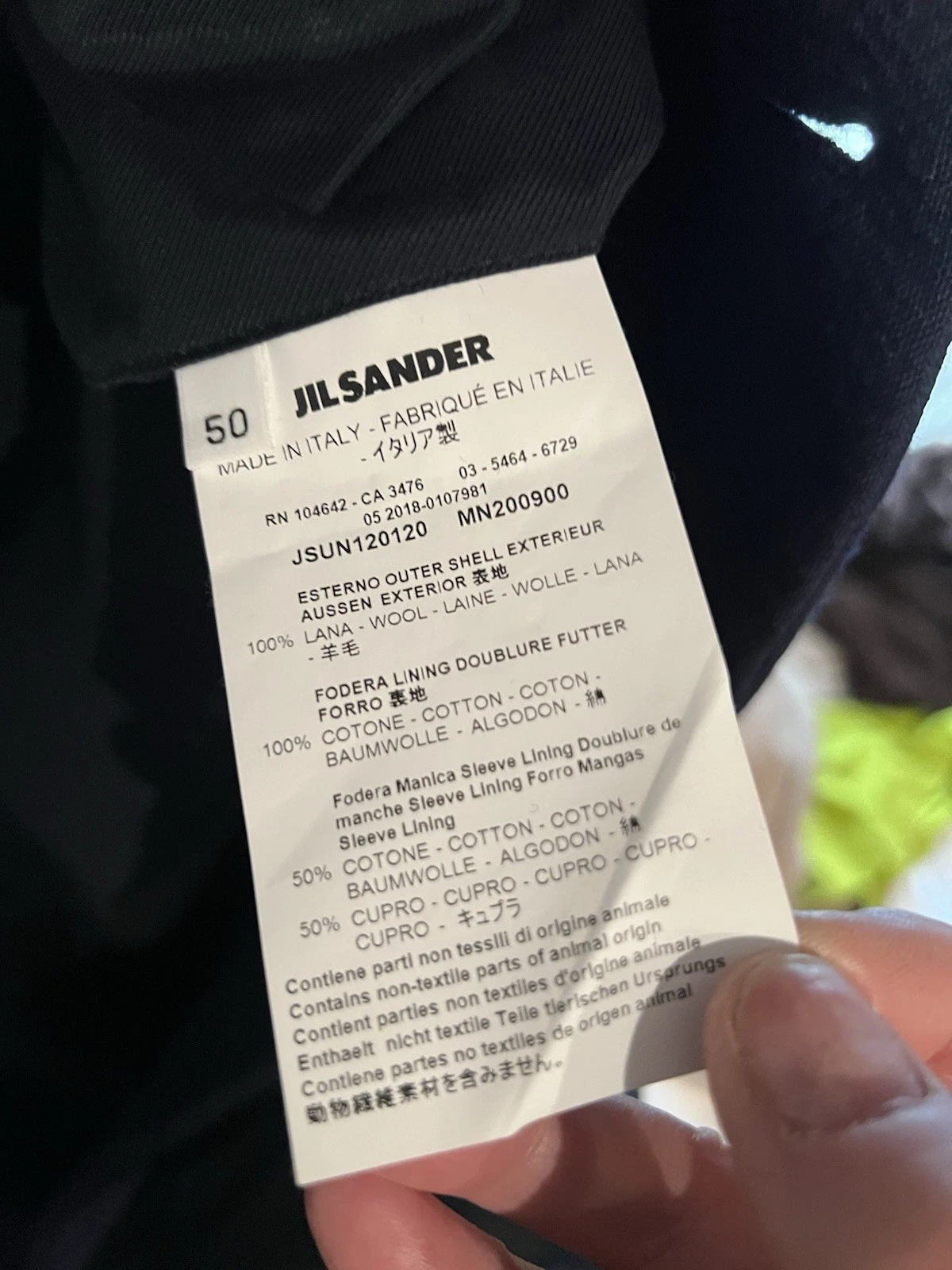 Italian Made Wool Overcoat, Dk Blue, Sz 50, Pre-Owned, Designer - photo 5