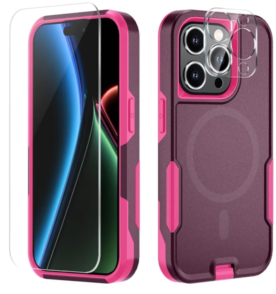 XMON Rugged Case for iPhone 15 Pro Max w/ Screen Protector