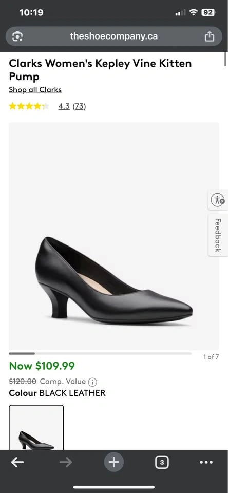 Clark’s Kitten heeled Shoes/ Pumps Size 8