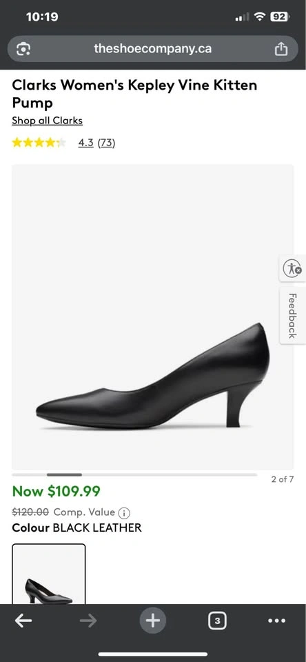 Clark’s Kitten heeled Shoes/ Pumps Size 8 - photo 2