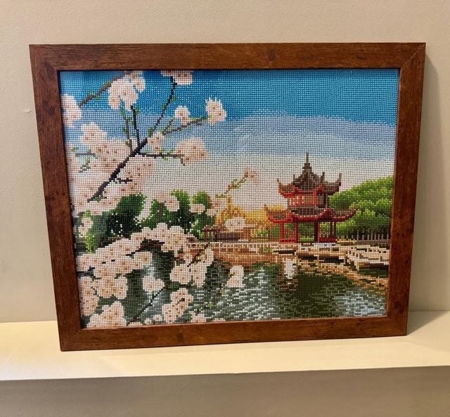 Framed Oriental Theme Diamond Painting
