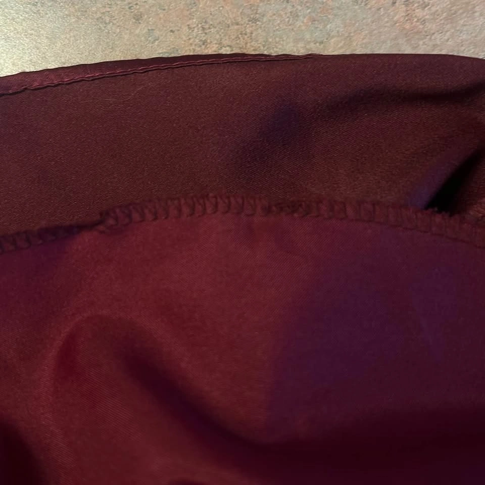 Mori Lee Burgundy Embroidered Halter Bridesmaid Gown Prom Dress - photo 5