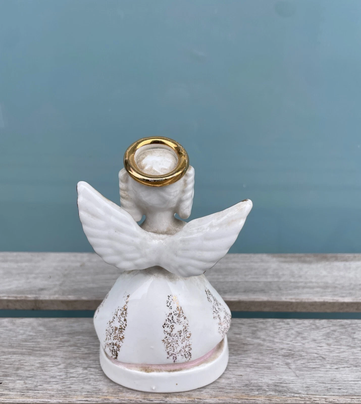 Vtg NAPCO February Angel Figurine Spaghetti Ceramic A1362 - photo 2