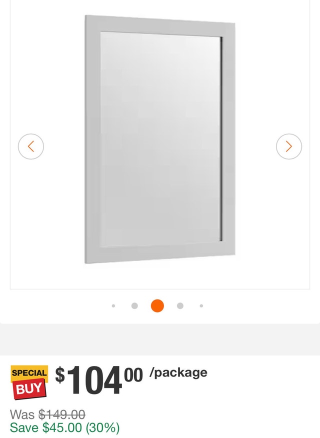 Rectangular Wood Framed Wall Bathroom Vanity Mirror - photo 2