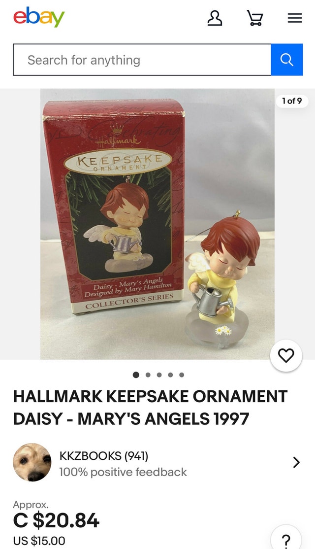 Hallmark Keepsake Ornament Daisy Mary's Angels 1997