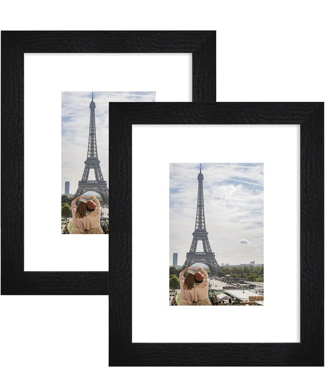 NEW - Black 8x10 Picture Frame w/ Mat (Set of 2) - photo 5