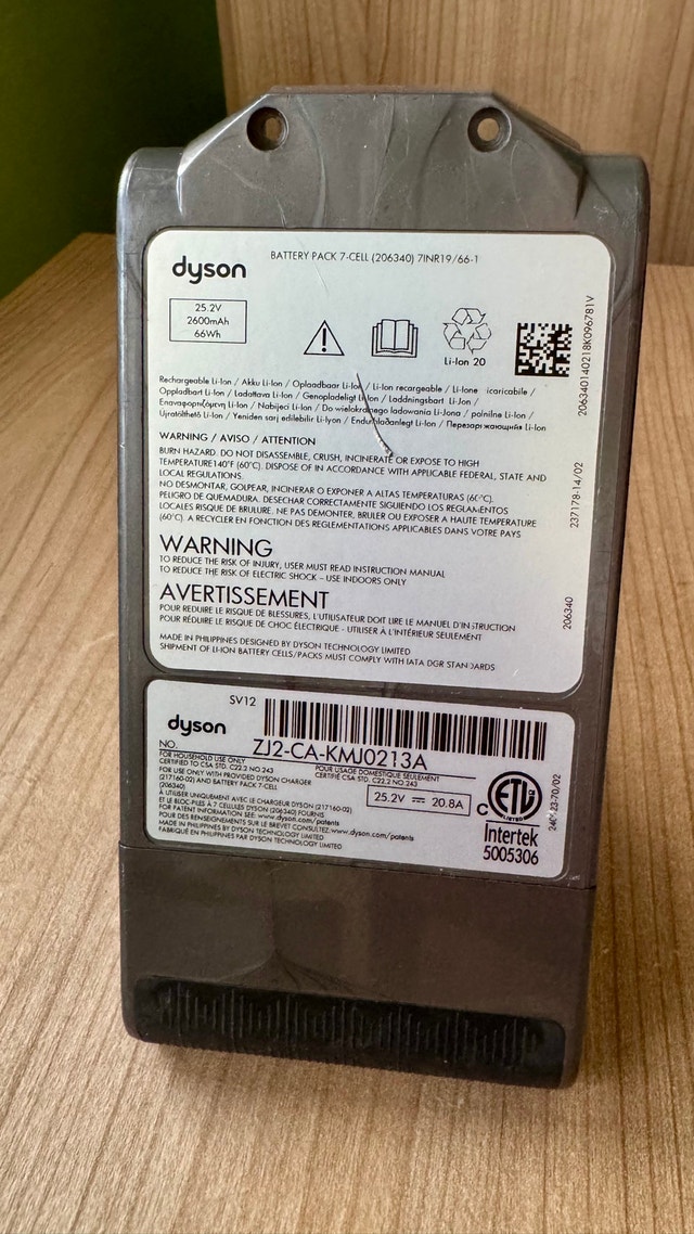 Genuine Dyson V10 SV12 Battery - Original Replacement