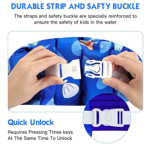 NEW - CHRIFFER Kids Swim Vest - Dinosaur 28-70 lbs - photo 5