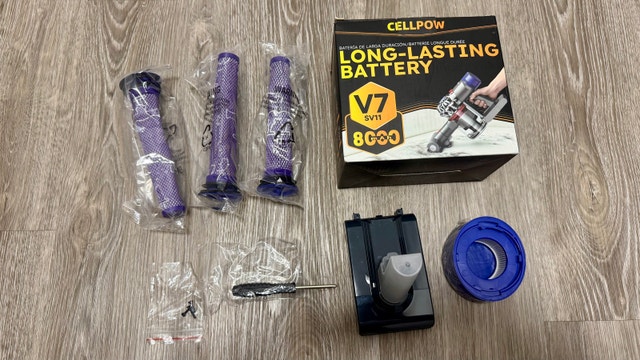 CELLPOW V7 8000mAh Battery for Dyson V7 Vacuum + Filters - photo 2